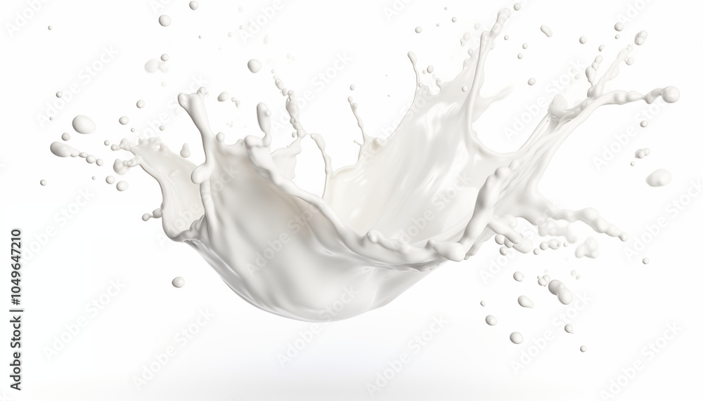 Milk Splash with White Background Milk Splash with White Background