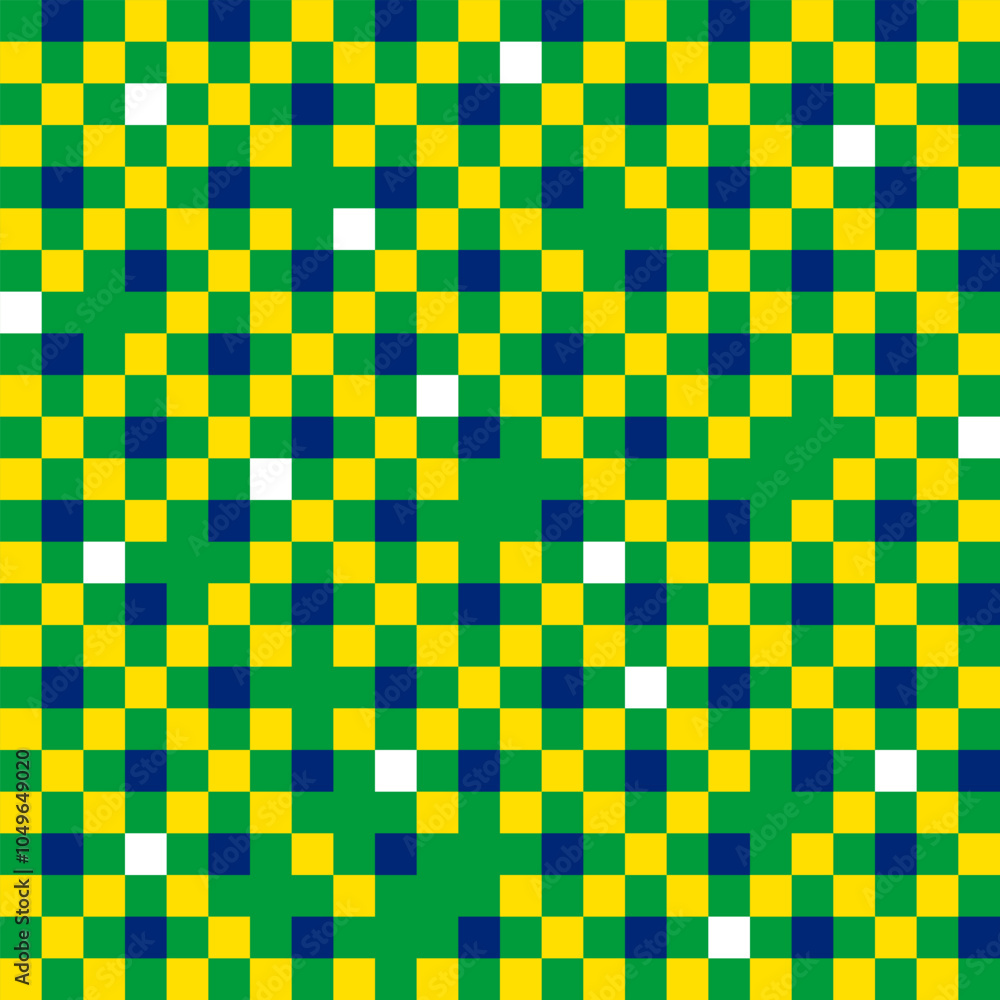 Fototapeta premium green yellow blue squares mosaic, abstract geometrical background or template