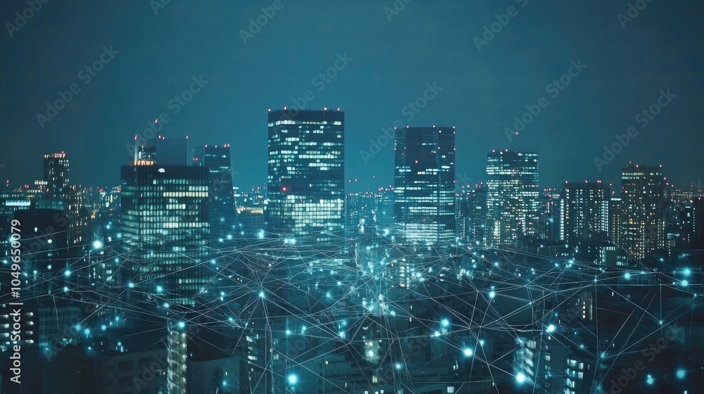 custom made wallpaper toronto digitalDigital network and marketing concept, using smart devices in a connected city