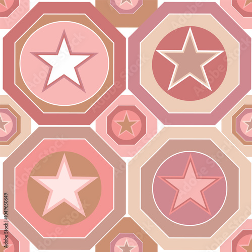 Geometric Stars , lovely  gingham pattern backgrounds
