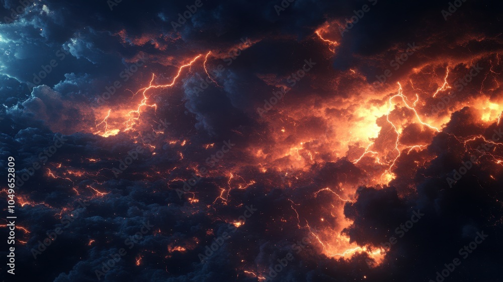 Atmospheric electricity during a storm, multiple lightning bolts visible, dark clouds and heavy rain, showcasing the power of nature, perfect for stock photos, Atmospheric electricity during a storm, multiple lightning bolts visible, dark clouds and heavy rain, showcasing the power of nature, perfect for stock photos,