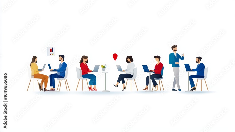 Realistic Art of HR Professionals at Work Realistic Art of HR Professionals at Work