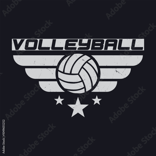 Volleyball Illustration typography for t shirt, poster, logo, sticker, or apparel merchandise