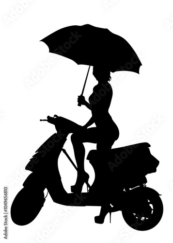 Old sport bike on white background