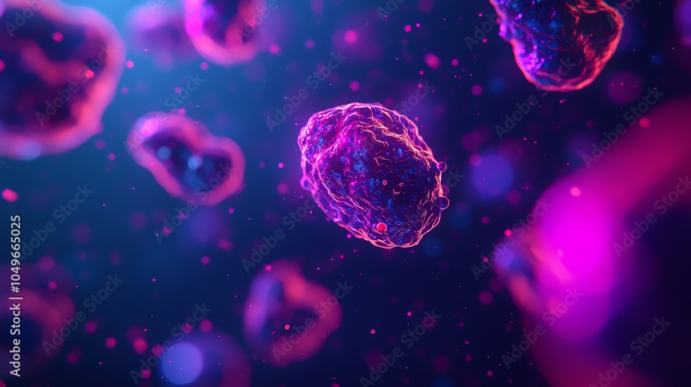Cells glowing under a microscope, reacting to a new treatment, vibrant details, extreme closeup, highdefinition scientific view Cells glowing under a microscope, reacting to a new treatment, vibrant details, extreme closeup, highdefinition scientific view