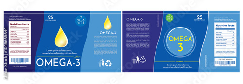 Illustration of Medicine Bottle Label Mockup. equipped with a phi measurement guide to find the diameter and circumference of the bottle circle. 
