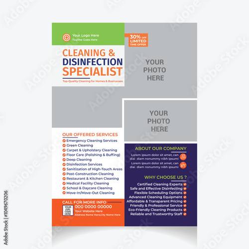 Cleaning and Disinfection Services flyer
