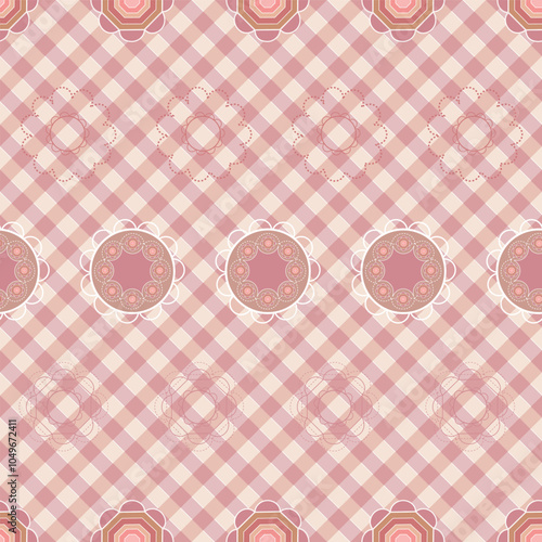 Geometric Stars , lovely  gingham pattern backgrounds
