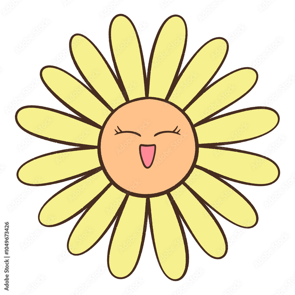 happy smile face flower happy smile face flower