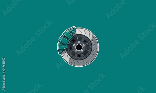Performance brake disc and caliper for automotive systems.