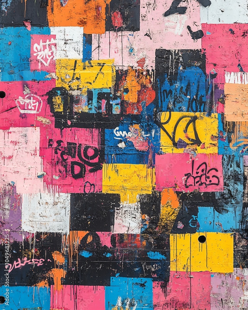 Fototapeta premium old wall with graffiti