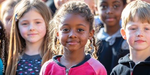 A group of children participating in a kindness campaign showcasing the message that kindness matters for building better communities photo