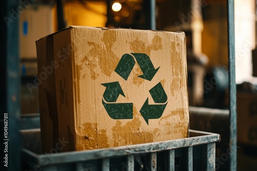 A recyclable symbol displayed on a product packaging promoting ease of recycling and sustainable packaging choices photo