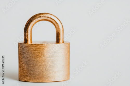 The image depicts a golden padlock as a symbol of security and protection of privacy, with space for text.