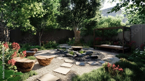 Wallpaper Mural Serene Backyard Oasis Torontodigital.ca