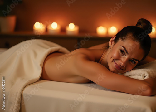 Relaxation, Woman Relaxing in a Massage Salon - Spa Procedures, Health, Beauty Salon