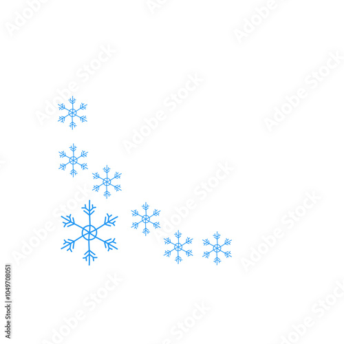 snowflake corner border decoration