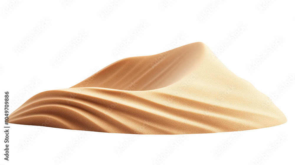 Sand pile with smooth texture, isolated on transparent background.. Sand pile with smooth texture, isolated on transparent background..