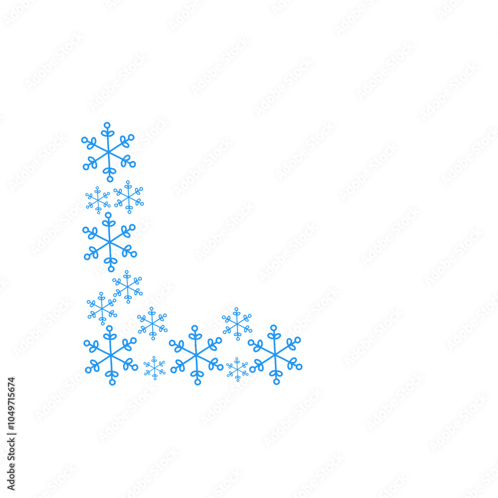 snowflake corner border decoration snowflake corner border decoration