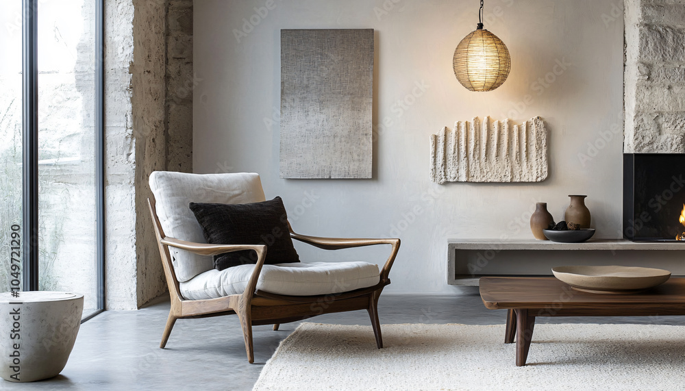 Obraz premium Minimalist and unique interior design in the house