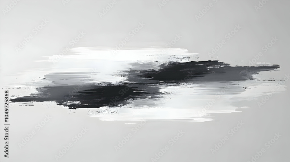 Abstract Brush Strokes in Black and White - Abstract Background Illustration Abstract Brush Strokes in Black and White - Abstract Background Illustration
