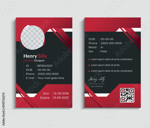 Business id card template with minimalist elements