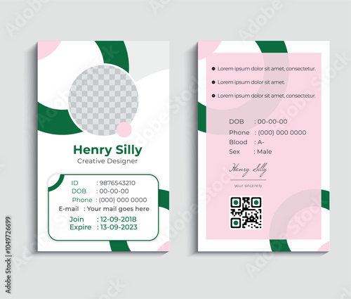 Business id card template with minimalist elements