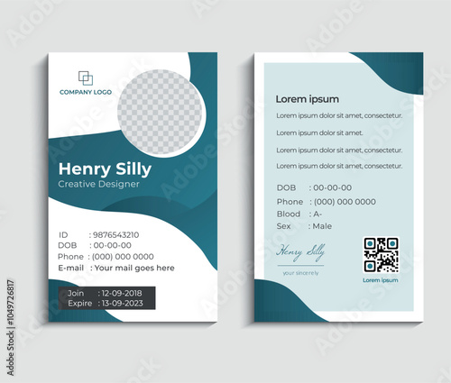 Business id card template with minimalist elements