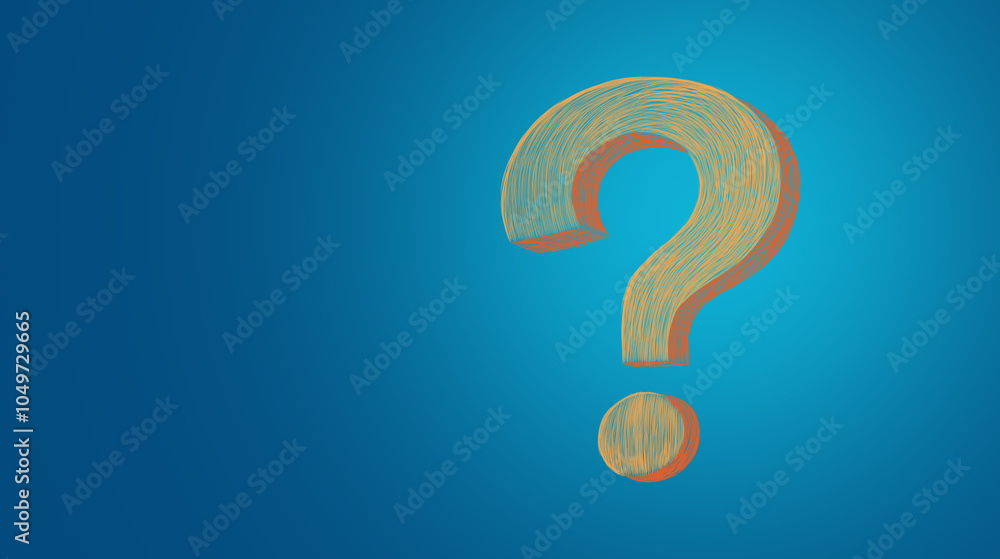 Naklejka premium illustration of the question mark