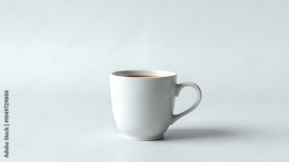 Coffee Cup with Rising Steam on Gray Background Coffee Cup with Rising Steam on Gray Background