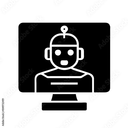 Icon representing artificial intelligence or robotics