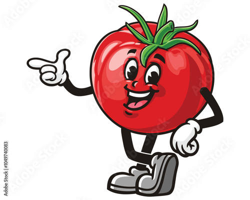 Tomato Cartoon Mascot Illustration Character Vector Clip-art Hand-drawn Logo Design