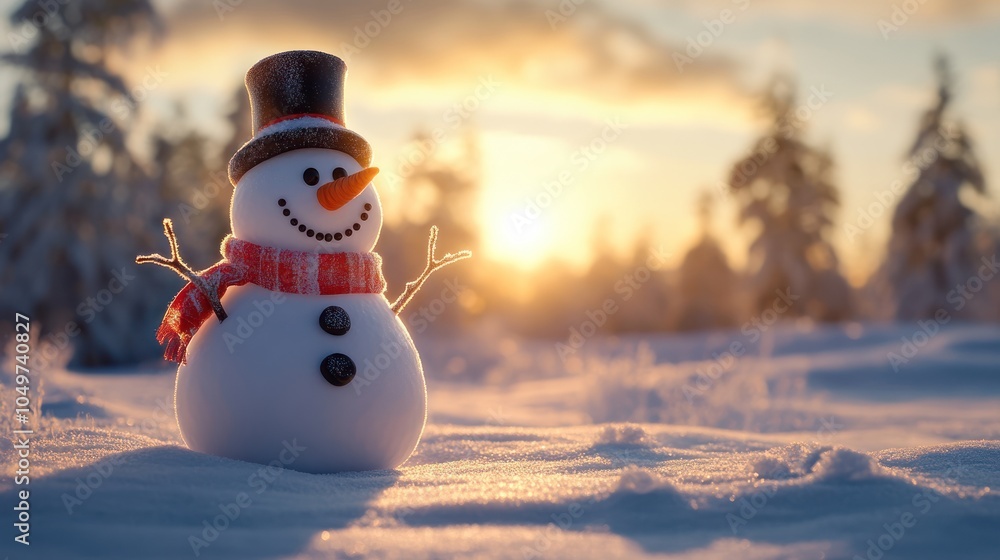 Fototapeta premium A Frosty Winter Sunset
