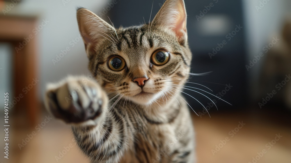 Obraz premium Cute Cat Reaching Out