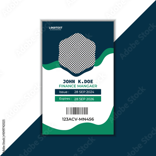 Corporate Id card design template - vector