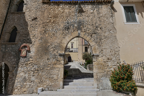 An entrance arch in the medieval town of Alvito, Italy. photo