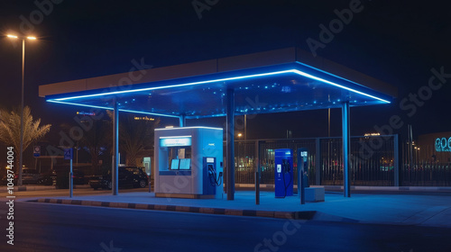 A Bluehours charging station is now available at an ADNOC gas station in Abu Dhabi. photo