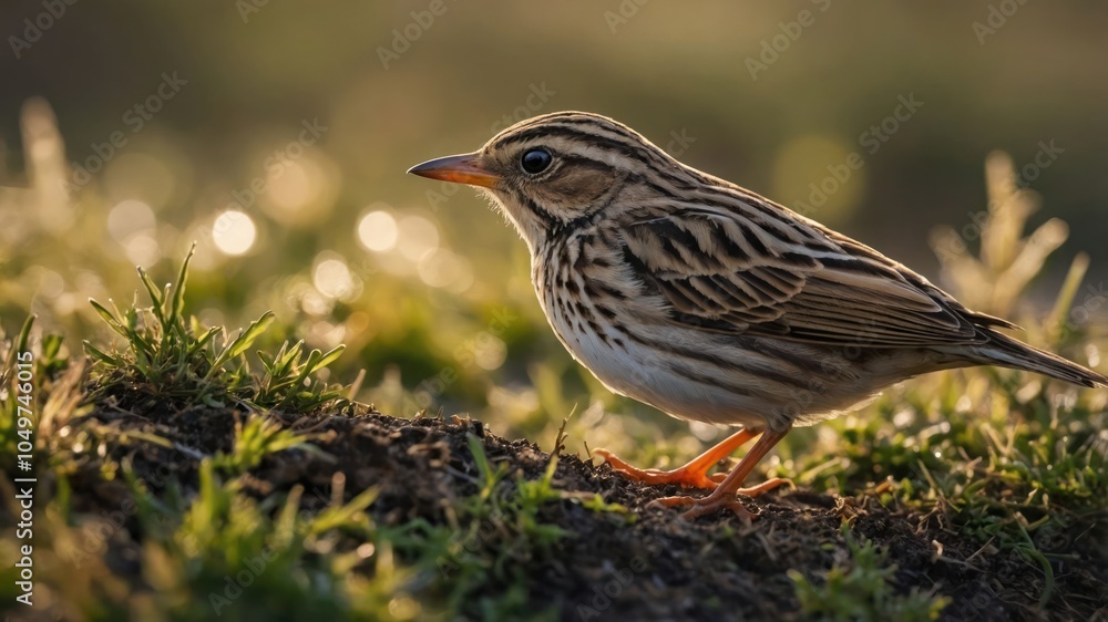 A close-up of a bird on the ground, showcasing its detailed plumage and surroundings. A close-up of a bird on the ground, showcasing its detailed plumage and surroundings.