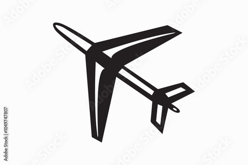  A vector silhouette airplane image made by adobe illustrator. 