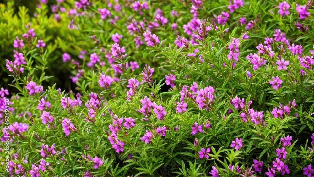 Obraz premium Mexican heather. Japanische Myrte - Cuphea hyssopifolia