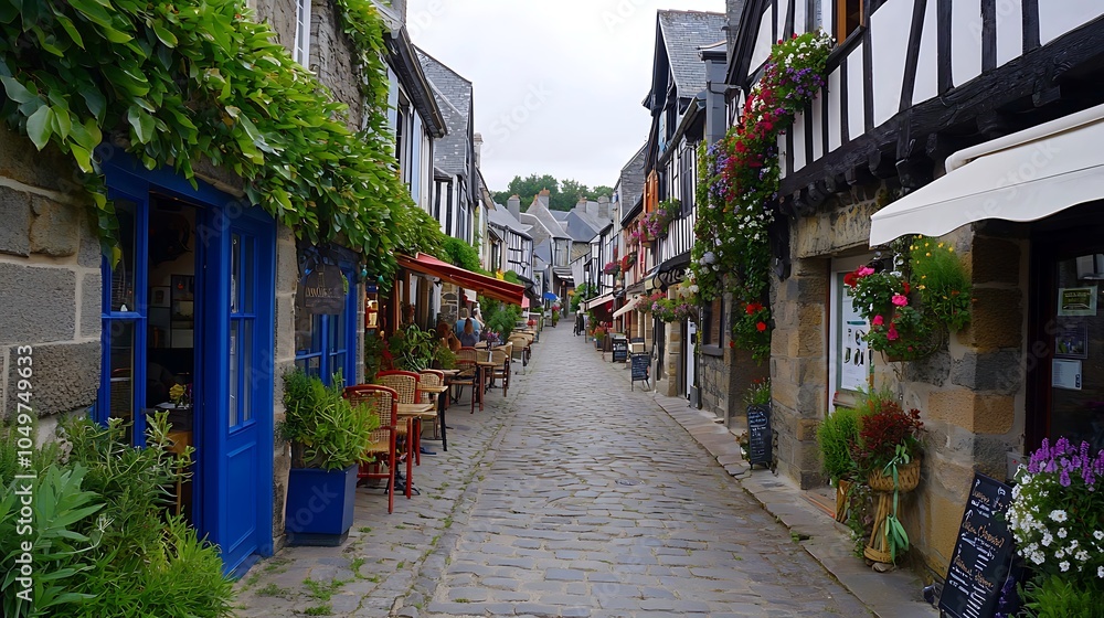 Fototapeta premium Charming cobblestone lane