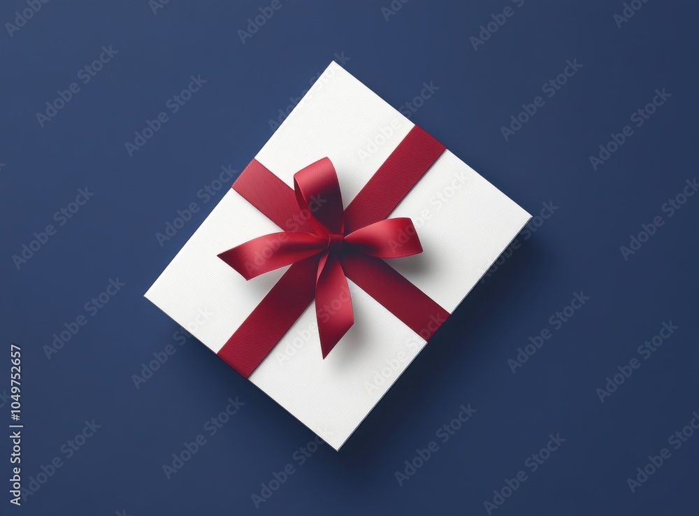 Gift Box Red Ribbon. Gift Box Red Ribbon.