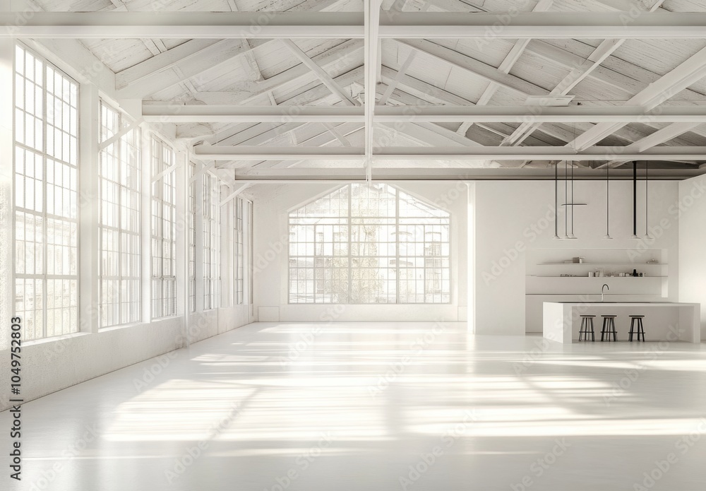 White Loft Interior. White Loft Interior.