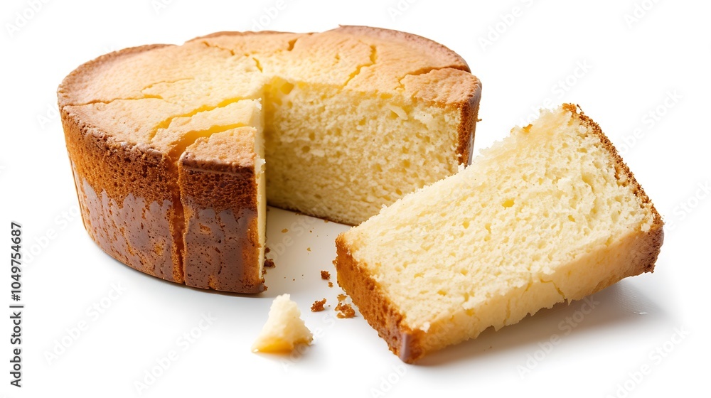 Slices of sponge isolated on white background Slices of sponge isolated on white background