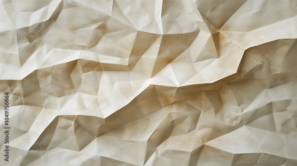 Crumpled beige paper texture with subtle creases, Seamless Folded paper texture Crumpled beige paper texture with subtle creases, Seamless Folded paper texture