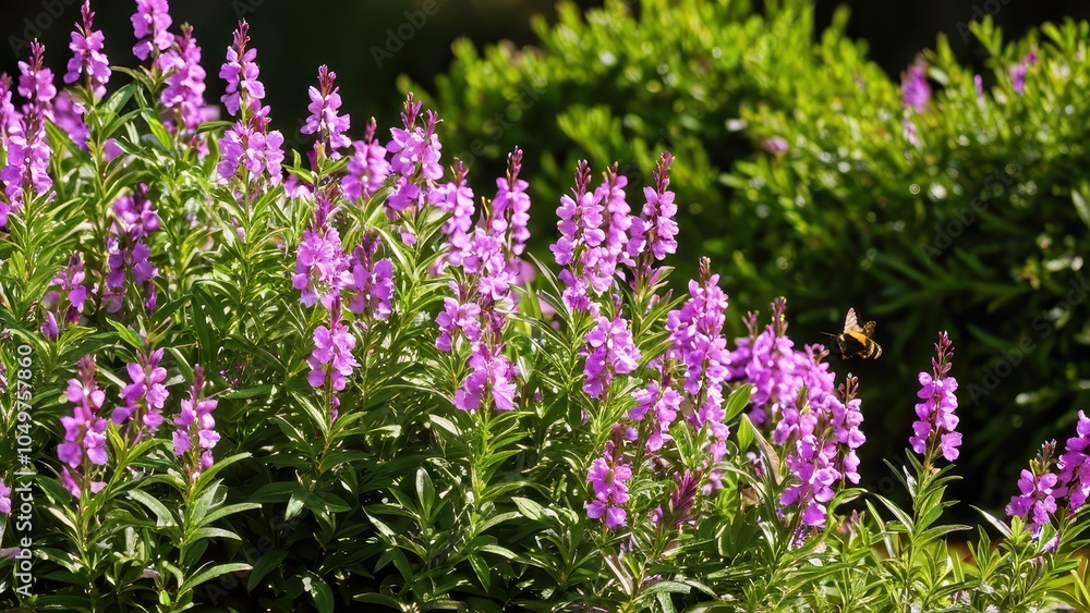 Obraz premium Mexican heather. Japanische Myrte - Cuphea hyssopifolia