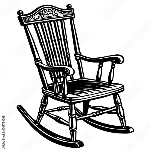 wooden rocking chair