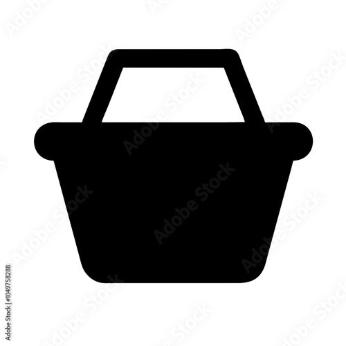 Icon of a shopping basket, representing retail and shopping