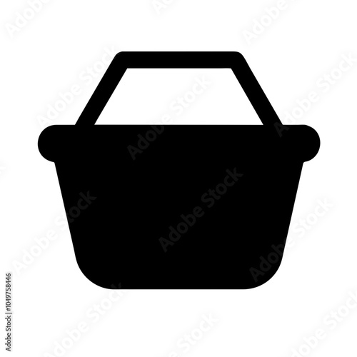 Icon of a shopping basket, representing retail and shopping