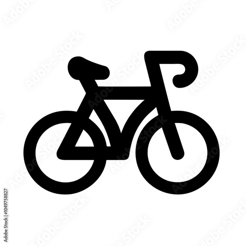 Icon of a bicycle representing cycling and transportation